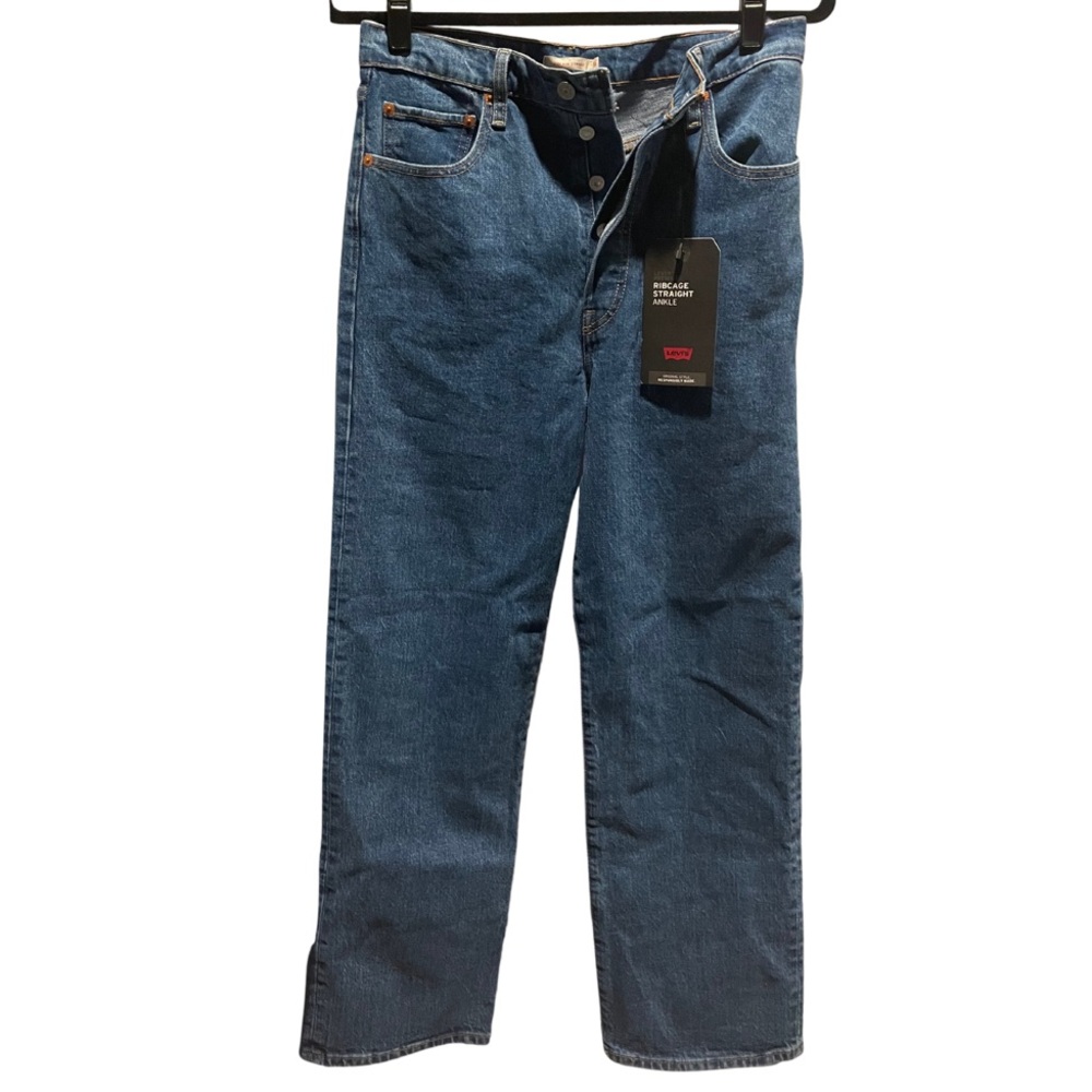 Levi's Women's Blue High-Rise Straight Jeans